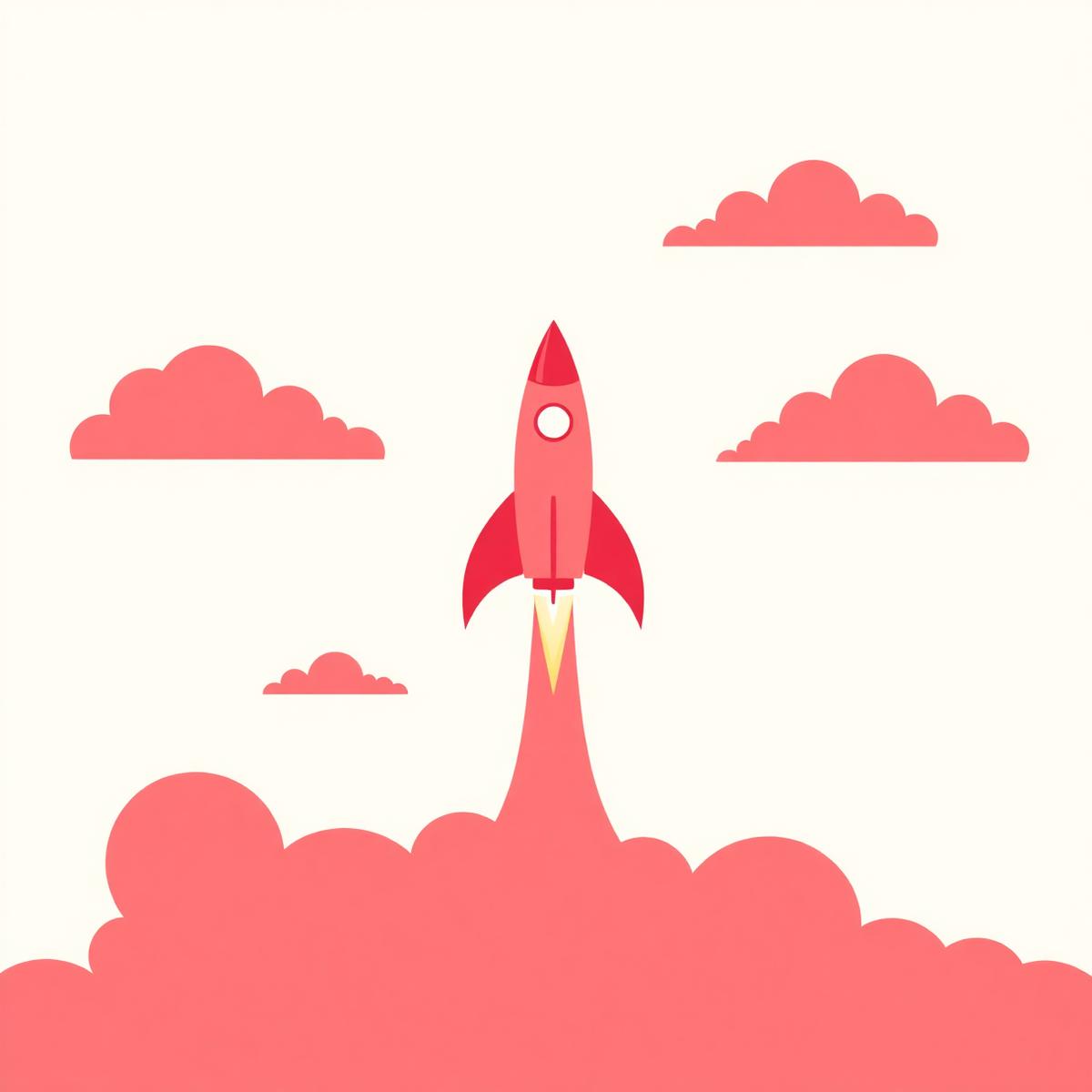 RedRooster illustration of a rocket scaling upward